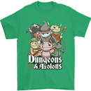 Dungeons & Axolotl Role Play Games RPG Mens T-Shirt 100% Cotton Irish Green