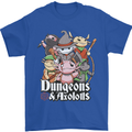 Dungeons & Axolotl Role Play Games RPG Mens T-Shirt 100% Cotton Royal Blue