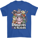 Dungeons & Axolotl Role Play Games RPG Mens T-Shirt 100% Cotton Royal Blue