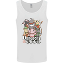 Dungeons & Axolotl Role Play Games RPG Mens Vest Tank Top White
