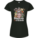 Dungeons & Axolotl Role Play Games RPG Womens Petite Cut T-Shirt Black