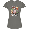 Dungeons & Axolotl Role Play Games RPG Womens Petite Cut T-Shirt Charcoal