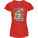Dungeons & Axolotl Role Play Games RPG Womens Petite Cut T-Shirt Red