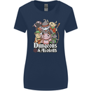 Dungeons & Axolotl Role Play Games RPG Womens Wider Cut T-Shirt Navy Blue