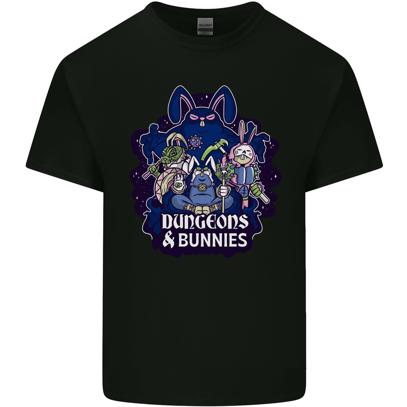 Dungeons & Bunnies Role Play Games RPG Kids T-Shirt Childrens Black