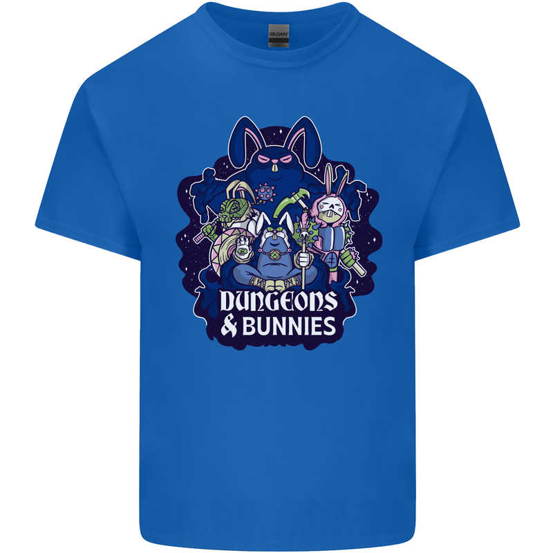 Dungeons & Bunnies Role Play Games RPG Kids T-Shirt Childrens Royal Blue