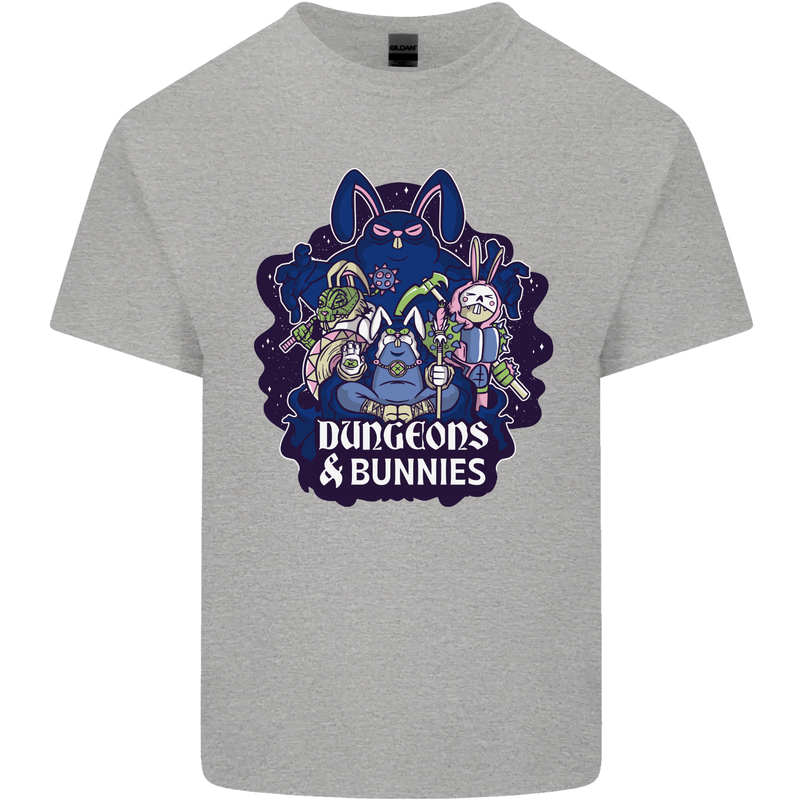 Dungeons & Bunnies Role Play Games RPG Kids T-Shirt Childrens Sports Grey