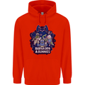 Dungeons & Bunnies Role Play Games RPG Mens 80% Cotton Hoodie Bright Red