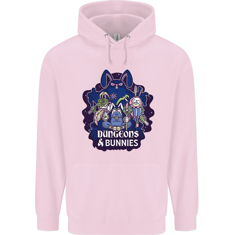 Dungeons & Bunnies Role Play Games RPG Mens 80% Cotton Hoodie Light Pink