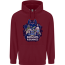 Dungeons & Bunnies Role Play Games RPG Mens 80% Cotton Hoodie Maroon