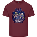 Dungeons & Bunnies Role Play Games RPG Mens Cotton T-Shirt Tee Top Maroon
