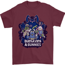 Dungeons & Bunnies Role Play Games RPG Mens T-Shirt 100% Cotton Maroon