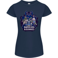 Dungeons & Bunnies Role Play Games RPG Womens Petite Cut T-Shirt Navy Blue