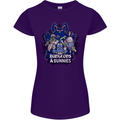 Dungeons & Bunnies Role Play Games RPG Womens Petite Cut T-Shirt Purple