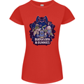 Dungeons & Bunnies Role Play Games RPG Womens Petite Cut T-Shirt Red