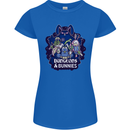 Dungeons & Bunnies Role Play Games RPG Womens Petite Cut T-Shirt Royal Blue
