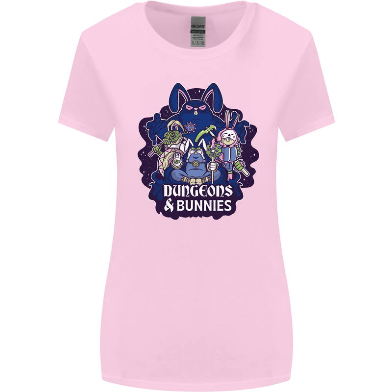 Dungeons & Bunnies Role Play Games RPG Womens Wider Cut T-Shirt Light Pink