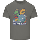 Dungeons & Dinosaurs Funny T-Rex Mens Cotton T-Shirt Tee Top Charcoal