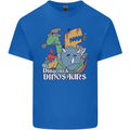 Dungeons & Dinosaurs Funny T-Rex Mens Cotton T-Shirt Tee Top Royal Blue