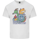 Dungeons & Dinosaurs Funny T-Rex Mens Cotton T-Shirt Tee Top White