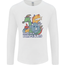 Dungeons & Dinosaurs Funny T-Rex Mens Long Sleeve T-Shirt White