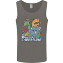 Dungeons & Dinosaurs Funny T-Rex Mens Vest Tank Top Charcoal