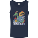 Dungeons & Dinosaurs Funny T-Rex Mens Vest Tank Top Navy Blue