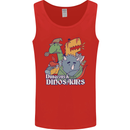 Dungeons & Dinosaurs Funny T-Rex Mens Vest Tank Top Red