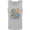 Dungeons & Dinosaurs Funny T-Rex Mens Vest Tank Top Sports Grey