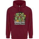 Dungeons & Dragons Role Play Games RPG Mens 80% Cotton Hoodie Maroon