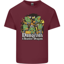 Dungeons & Dragons Role Play Games RPG Mens Cotton T-Shirt Tee Top Maroon