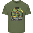 Dungeons & Dragons Role Play Games RPG Mens Cotton T-Shirt Tee Top Military Green