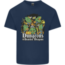 Dungeons & Dragons Role Play Games RPG Mens Cotton T-Shirt Tee Top Navy Blue