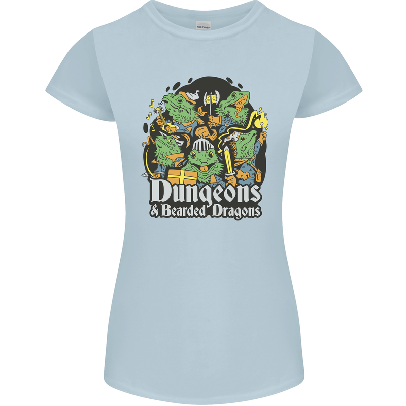 Dungeons & Dragons Role Play Games RPG Womens Petite Cut T-Shirt Light Blue