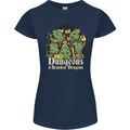 Dungeons & Dragons Role Play Games RPG Womens Petite Cut T-Shirt Navy Blue