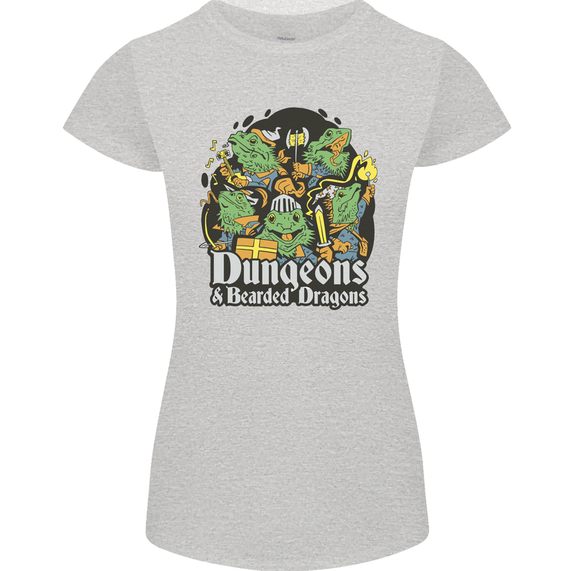 Dungeons & Dragons Role Play Games RPG Womens Petite Cut T-Shirt Sports Grey