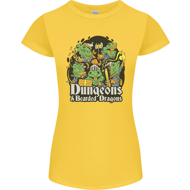 Dungeons & Dragons Role Play Games RPG Womens Petite Cut T-Shirt Yellow