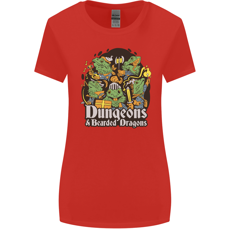 Dungeons & Dragons Role Play Games RPG Womens Wider Cut T-Shirt Red