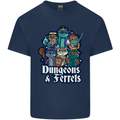 Dungeons & Ferrets Role Play Games RPG Kids T-Shirt Childrens Navy Blue