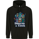 Dungeons & Ferrets Role Play Games RPG Mens 80% Cotton Hoodie Black