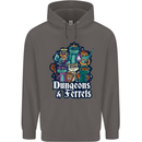 Dungeons & Ferrets Role Play Games RPG Mens 80% Cotton Hoodie Charcoal