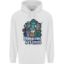 Dungeons & Ferrets Role Play Games RPG Mens 80% Cotton Hoodie White