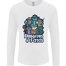 Dungeons & Ferrets Role Play Games RPG Mens Long Sleeve T-Shirt White