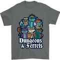 Dungeons & Ferrets Role Play Games RPG Mens T-Shirt 100% Cotton Charcoal