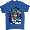 Dungeons & Ferrets Role Play Games RPG Mens T-Shirt 100% Cotton Royal Blue