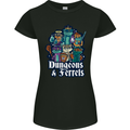 Dungeons & Ferrets Role Play Games RPG Womens Petite Cut T-Shirt Black