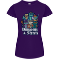 Dungeons & Ferrets Role Play Games RPG Womens Petite Cut T-Shirt Purple