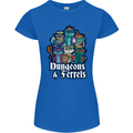 Dungeons & Ferrets Role Play Games RPG Womens Petite Cut T-Shirt Royal Blue