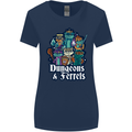 Dungeons & Ferrets Role Play Games RPG Womens Wider Cut T-Shirt Navy Blue