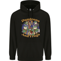 Dungeons & Frogs Role Play Games RPG Mens 80% Cotton Hoodie Black